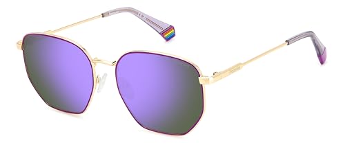 POLAROID Unisex PLD 6214/S/X Sonnenbrille, Gold Violett, 56 von Polaroid