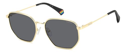 POLAROID Unisex PLD 6214/S/X Sonnenbrille, Goldfarben/grau, 56 von Polaroid