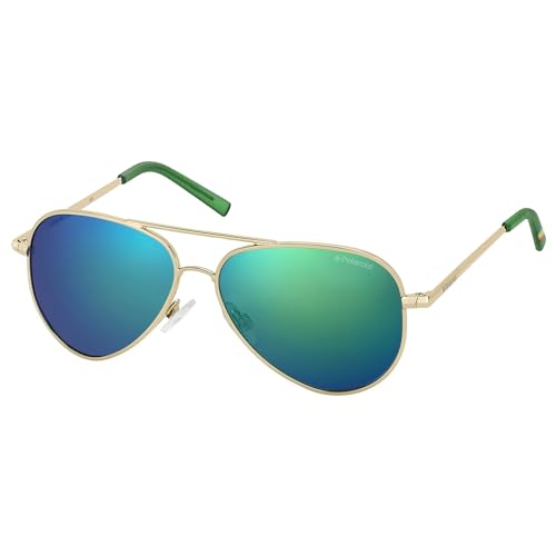 Polaroid Unisex-Kinder PLD 8015/N K7 J5G 52 Sonnenbrille, Gold (Gold/Green) von Polaroid