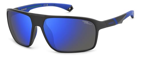 Polaroid Sonnenbrillen PLD 7058/S MATTE BLACK BLUE/BLUE MIRROR POLARIZED 64/15/135 Herrenbrillen von Polaroid