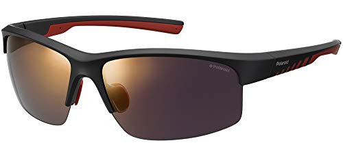 Polaroid Herren PLD 7018/S Oz Oit 68 Sonnenbrille, Schwarz (Blck Red Gld/Red) von Polaroid