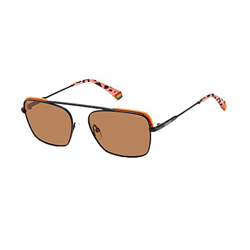 Polaroid Unisex PLD 6131/s Sunglasses, 8LZ/HE Black ORANGE, 56 von Polaroid