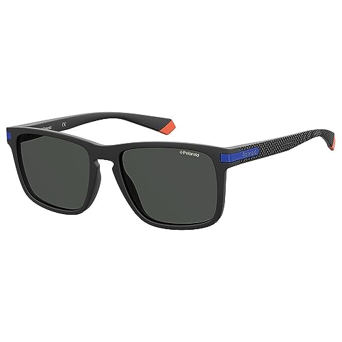 Polaroid Unisex PLD 2088/S Sonnenbrille, Matte Black Blue, 55 von Polaroid