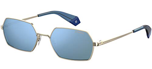 Polaroid Unisex-Erwachsene PLD 6068/S Sonnenbrille, Mehrfarbig (Gold Blue), 56 von Polaroid