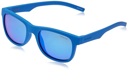 Polaroid Unisex-Kinder PLD 8020/S Jy Zdi 46 Sonnenbrille, Blau von Polaroid