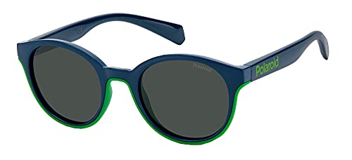 Polaroid Unisex Kinder PLD 8040/s Sonnenbrille, RNB/M9 Blue Green, 44 von Polaroid