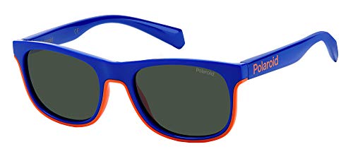 Polaroid Unisex Kinder PLD 8041/s Sonnenbrille, RTC/M9 Blue ORANGE, 47 von Polaroid