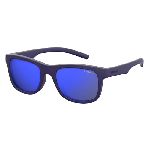 Polaroid Unisex Kinder Pld 8020/S Jy Ciw 46 Sonnenbrille, Blau (Rubber Bluette/Grey), EU von Polaroid