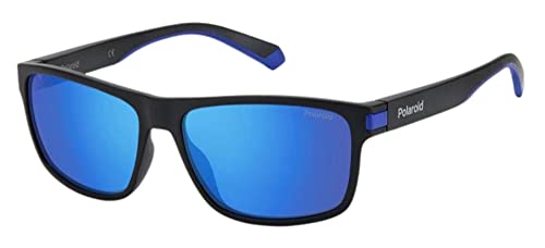 Polaroid Unisex PLD 2121/s Sunglasses, 0VK/5X MTBLK Blue, L von Polaroid