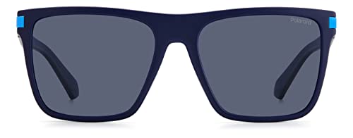 Polaroid Unisex PLD 2128/s Sunglasses, FLL/C3 Matte Blue, L von Polaroid