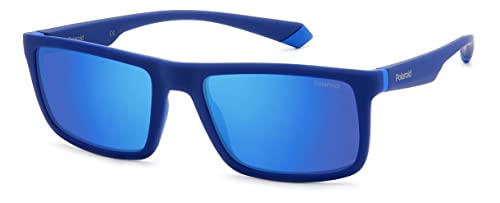 Polaroid Unisex PLD 2134/s Sunglasses, ZX9/5X Blue Azure, 56 von Polaroid