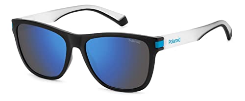 Polaroid Unisex PLD 2138/s Sunglasses, 0VK/5X MTBLK Blue, 56 von Polaroid