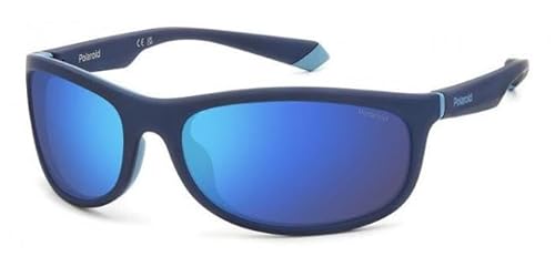 Polaroid Unisex PLD 2154/S Sonnenbrille, blau (Matte Blue), 64 cm von Polaroid