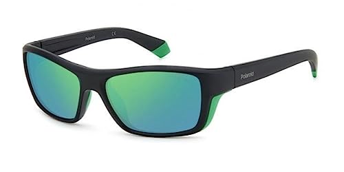 Polaroid Unisex PLD 7046/s Sunglasses, 7ZJ/5Z Black Green, 57 von Polaroid