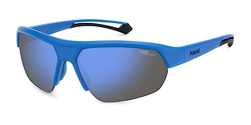 Polaroid Unisex PLD 7048/s Sunglasses, FLL/QG Matte Blue, 65 von Polaroid