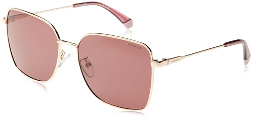 Polaroid Unisex Sonnenbrille PLD 4158/G/S/X 58/16/145 Damen Sunglasses, NOA/KL Gold BURGNDY, 58 von Polaroid