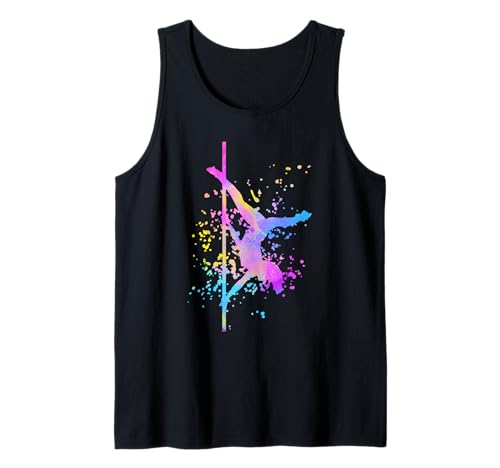 Poledance Bar Pole Dance Fitness Farbspritzer Frauen Tank Top von Pole Fit Workout Merchandise Color Splashes
