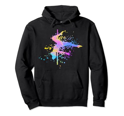 Poledance Bar Pole Dance Fitness Paint Splash Damen Pullover Hoodie von Pole Fit Workout Merchandise Color Splashes