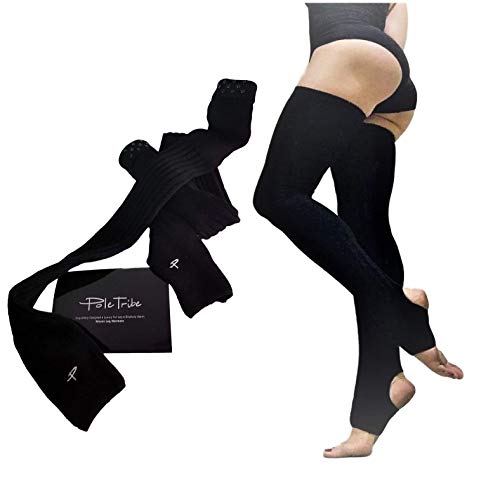 High Thigh Leg Warmers for Women Warm Up High Socks Yoga Pole Dance Anti-Rutsch Schwarz, schwarz, Large High Thigh Leg Warmers for Women Warm Up High Socks Yoga Pole Dance Anti-Rutsch Schwarz, schwarz, Large von Pole Tribe