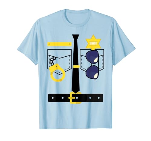 Polizei-Uniform-Kostüm für Halloween, Kinder, Herren, Damen T-Shirt Polizei-Uniform-Kostüm für Halloween, Kinder, Herren, Damen T-Shirt von Police Uniform Costume Halloween