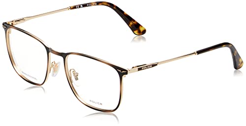 POLICE Herren VPLG68 Sonnenbrille, Shiny Rose Gold with Havana Parts, 53 von Police