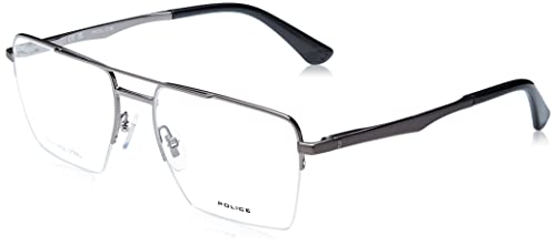 POLICE Herren VPLG71 Sonnenbrille, TOTAL Shiny Ruthenium, 55 von Police