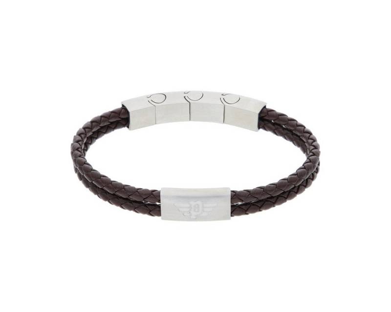 Police Armband Police Armband Herren PEAGB0039601 Edelstahl, Leder, Braun (kein Set, 1-tlg., kein Set) von Police