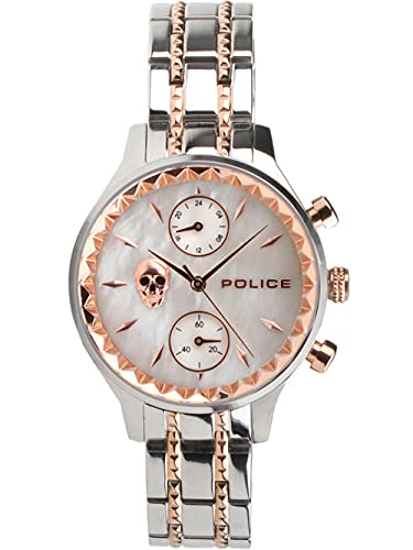 Police Damen Analog Quarz Uhr mit Edelstahl Armband PL16075BSTR.28M von POLICE