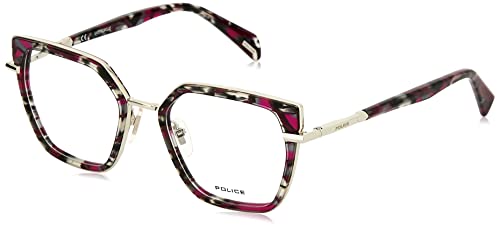 Police Damen Vpld22 Sonnenbrille, Fuchsia, Havana+Glitter, 50 von Police