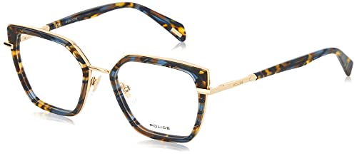 Police Damen Vpld22 Sonnenbrille, blau (Blue Havana Glittery), 50 von Police