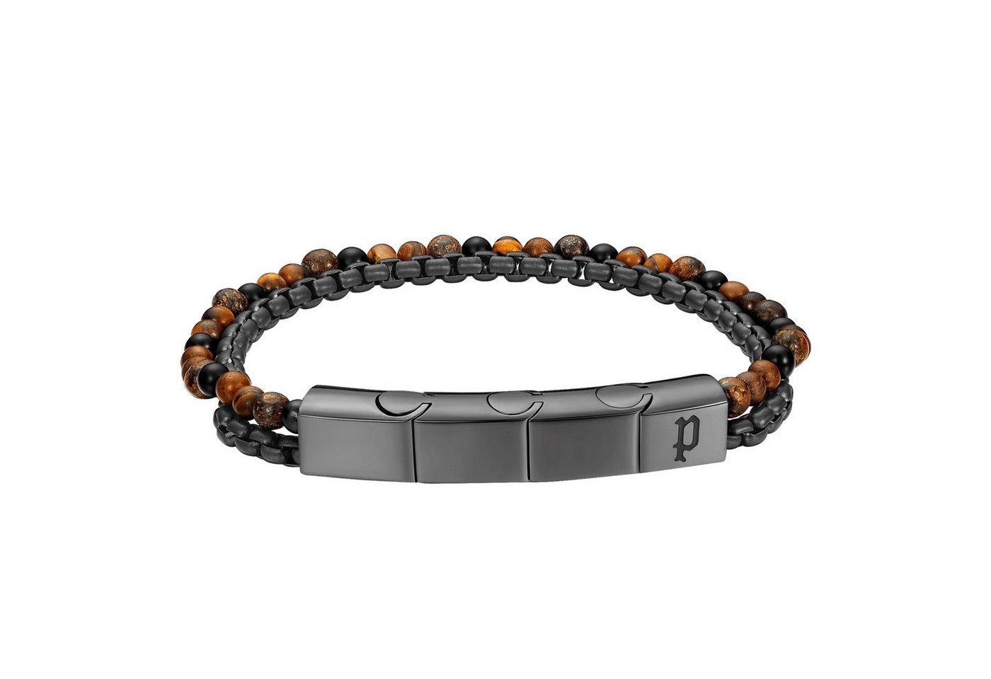 Police Edelstahlarmband Edelstahl mit Tigerauge Double Impact Police Edelstahlarmband Edelstahl mit Tigerauge Double Impact von Police