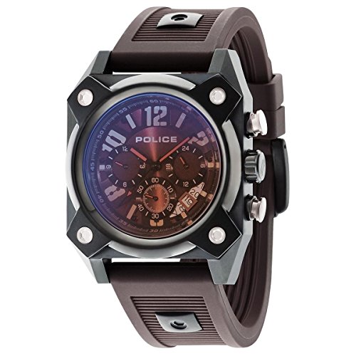 Police Herren Multi Zifferblatt Quarz Uhr mit Silikon Armband PL14690JSB.12AP von Police