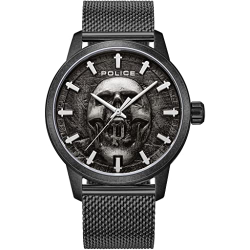 Police Herren Analog Quarz Uhr mit Edelstahl Armband PEWJG0005503 von POLICE