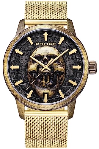 Police Herren Analog Quarz Uhr mit Edelstahl Armband PEWJG0005504 von Police