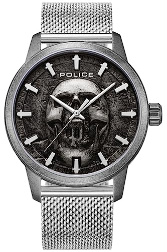Police Herren Analog Quarz Uhr mit Edelstahl Armband PEWJG0005505 von Police