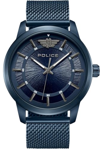 Police Herren Analog Quarz Uhr mit Edelstahl Armband PEWJG0021101 von Police