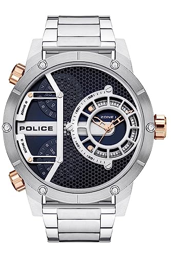 Police Herren Analog Quarz Uhr mit Edelstahl Armband PEWJG2118104 von Police