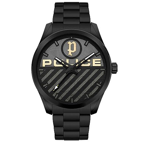 Police Herren Analog Quarz Uhr mit Edelstahl Armband PEWJG2121406 von Police