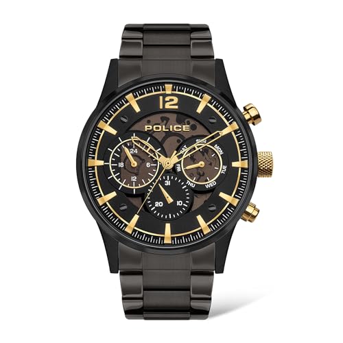 Police Herren Analog Quarz Uhr mit Edelstahl Armband PEWJK2002802 von Police