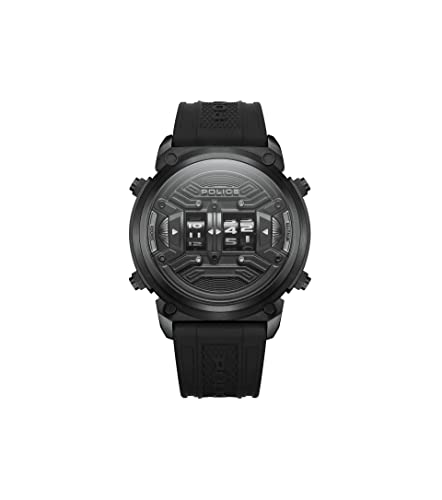 Police Herren Analog Quarz Uhr mit Silikon Armband PEWJP2228502 von Police