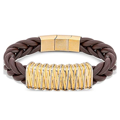 Police Herren-Armband Leder One Size Braun 32017139 von POLICE