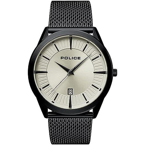 Police Herren Analog Quarz Uhr mit Edelstahl Armband 15305JSB/79MM von Police