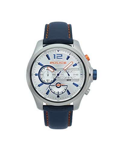 Police Herren Chronograph Quarz Uhr mit Leder Armband PL.15403JS/04 von Police