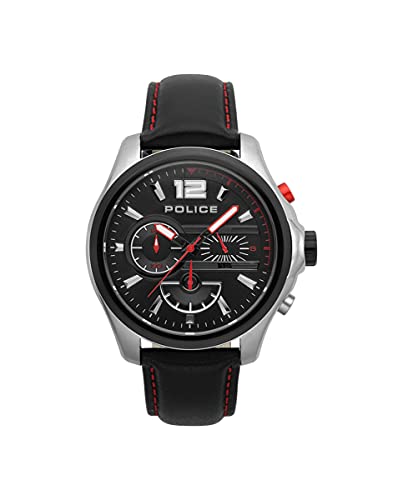 Police Herren Chronograph Quarz Uhr mit Leder Armband PL.15403JSTB/02 von Police