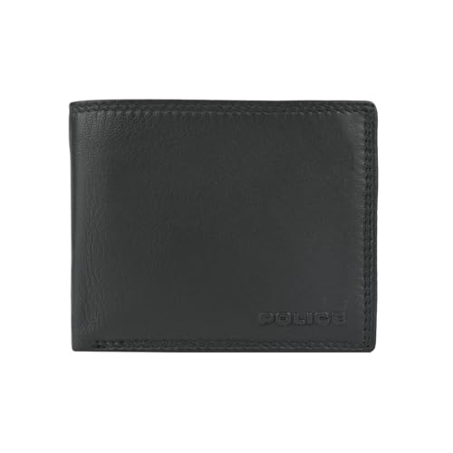 Police Herren-Geldbörse aus echtem Leder mit Geschenkbox, Schwarz 79 Klassiker mit Münzfach von Police