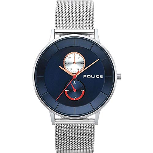 Police Herren Multi Zifferblatt Quarz Uhr mit Edelstahl Armband PL.15402JS/03MM von Police
