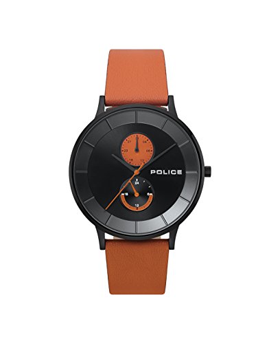 Police Herren Multi Zifferblatt Quarz Uhr mit Leder Armband PL.15402JSB/02 von Police