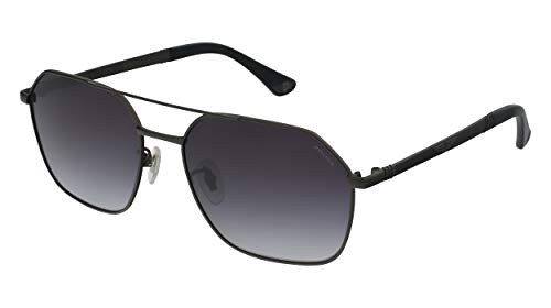 Police Unisex SPLC34 Sunglasses, Matt Gun Metal, 58 von Police