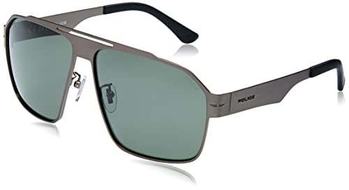 POLICE Herren SPLL08 Sonnenbrille, SEMI MATT TOTAL Satin Gun von Police