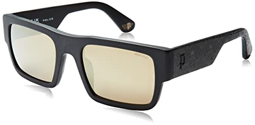 Police Herren SPLL12 Sonnenbrille, MATT SUNBLASTED Black von Police